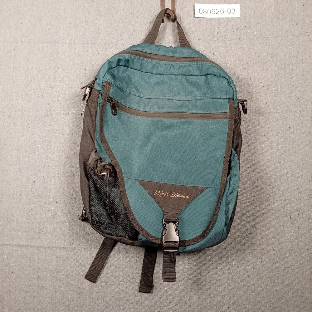 Rick Steves Civita Day Pack Teal Charcoal Travel Backpack Tablet Sleeve Light